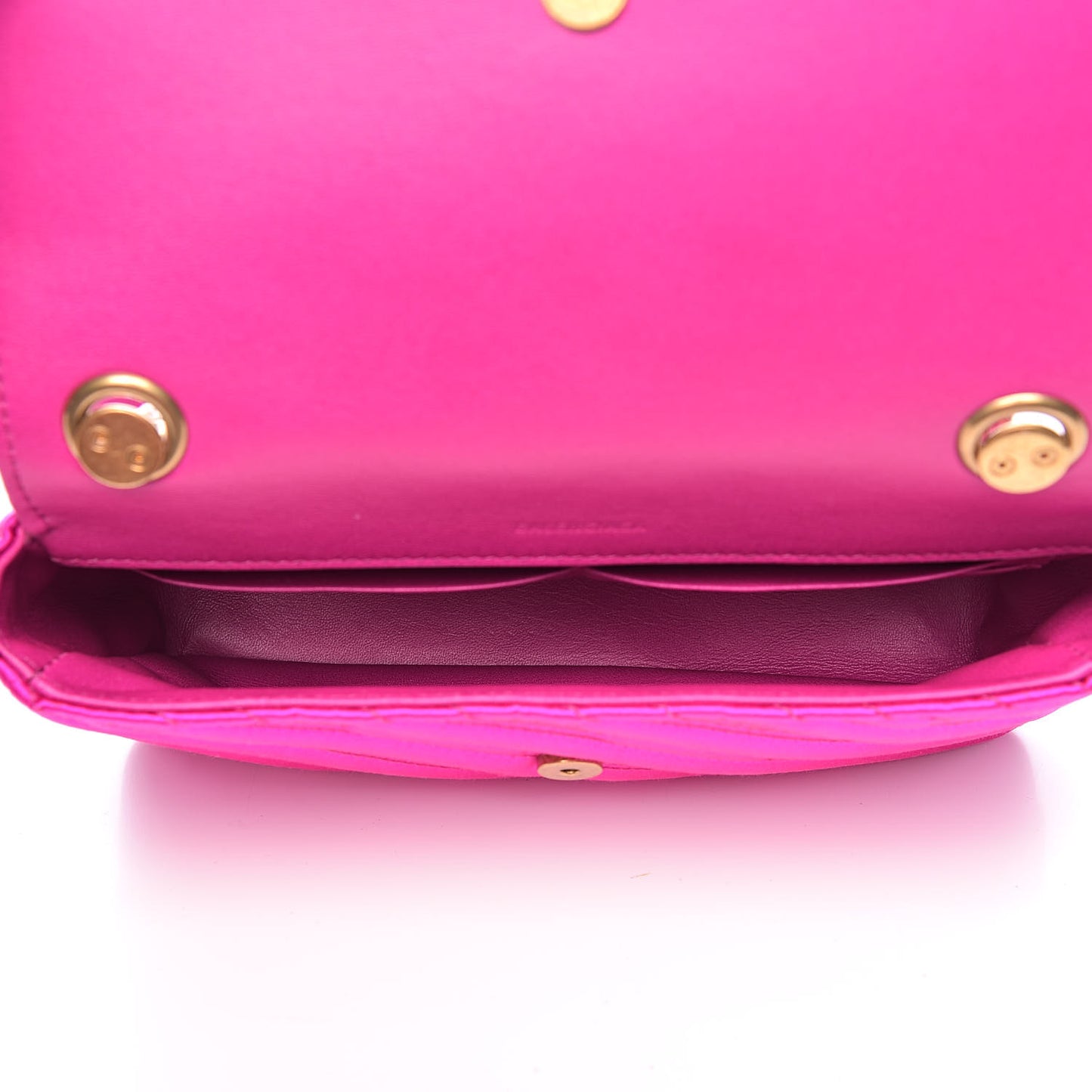 Satin Jacquard Logo Matelasse BB Chain Wallet Fuchsia