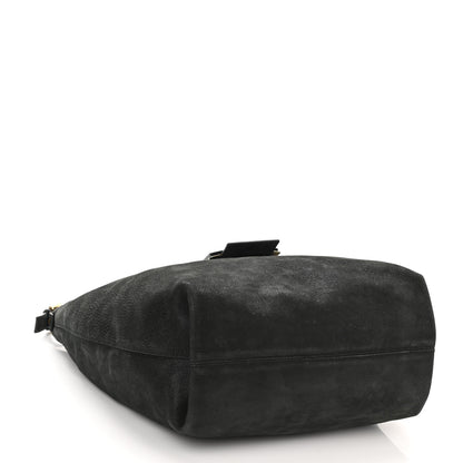 Fendi Vitello Savana Forever Hobo Black Tartaruga Natural 4 of 9