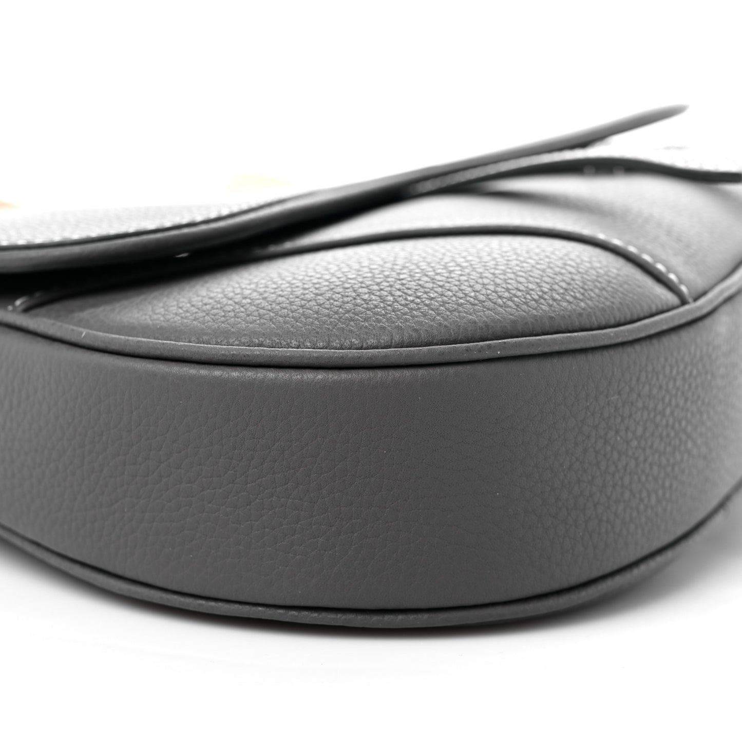 Grained Calfskin Kim Jones Saddle Bag Grey