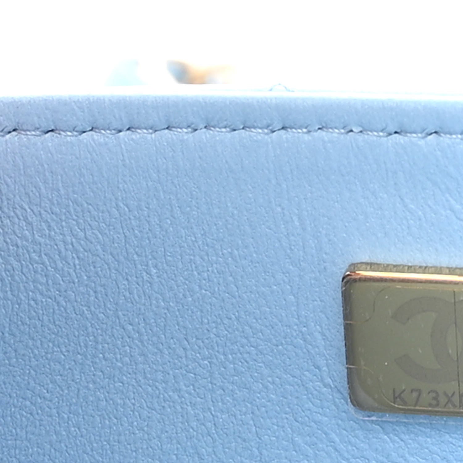 Chanel Lambskin Quilted Mini Rectangular Flap Light Blue 7 of 10