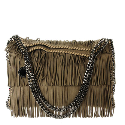 Stella McCartney Eco Suede Fringe Falabella Tote Taupe 1 of 8
