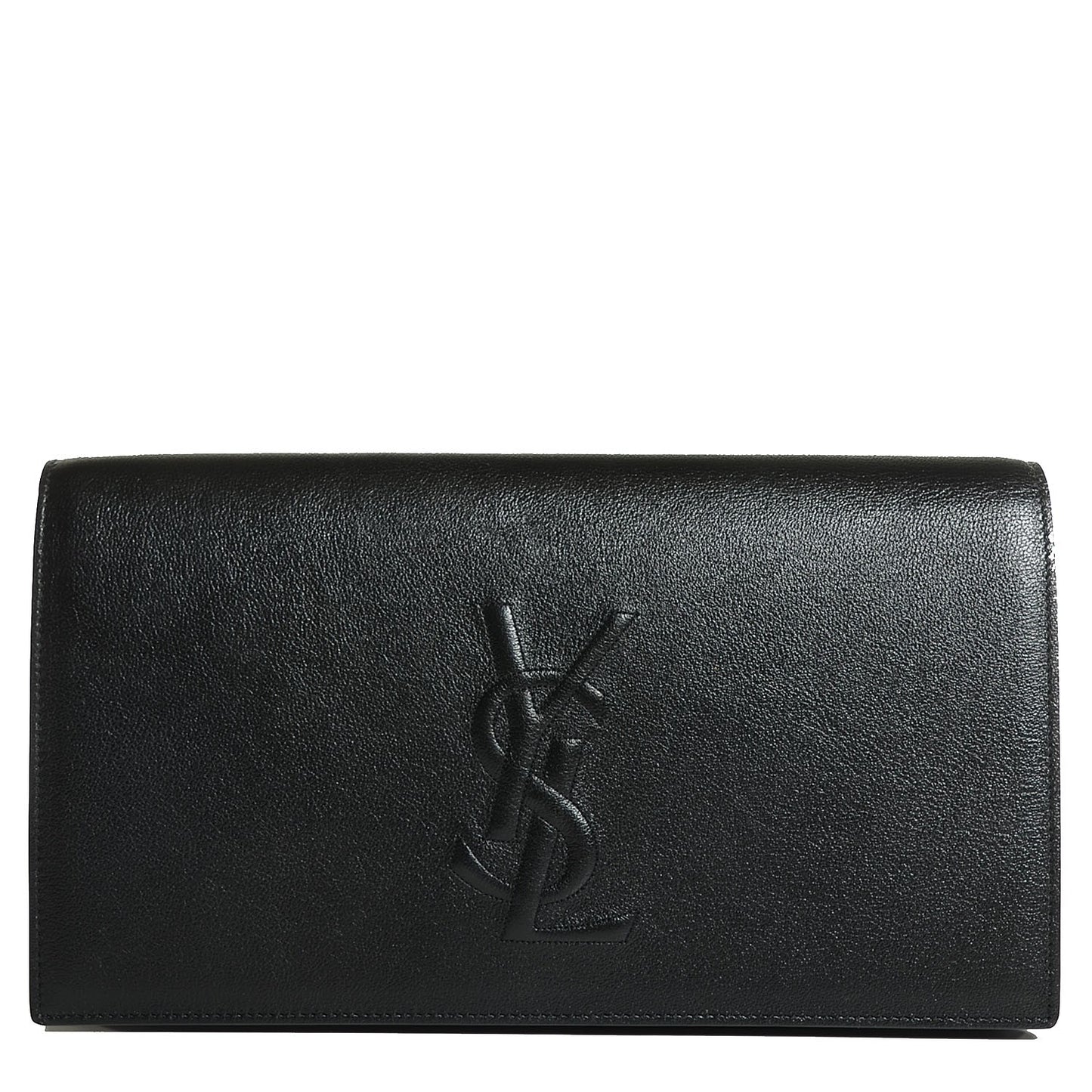 Calfskin Monogram Large Belle De Jour Clutch Black