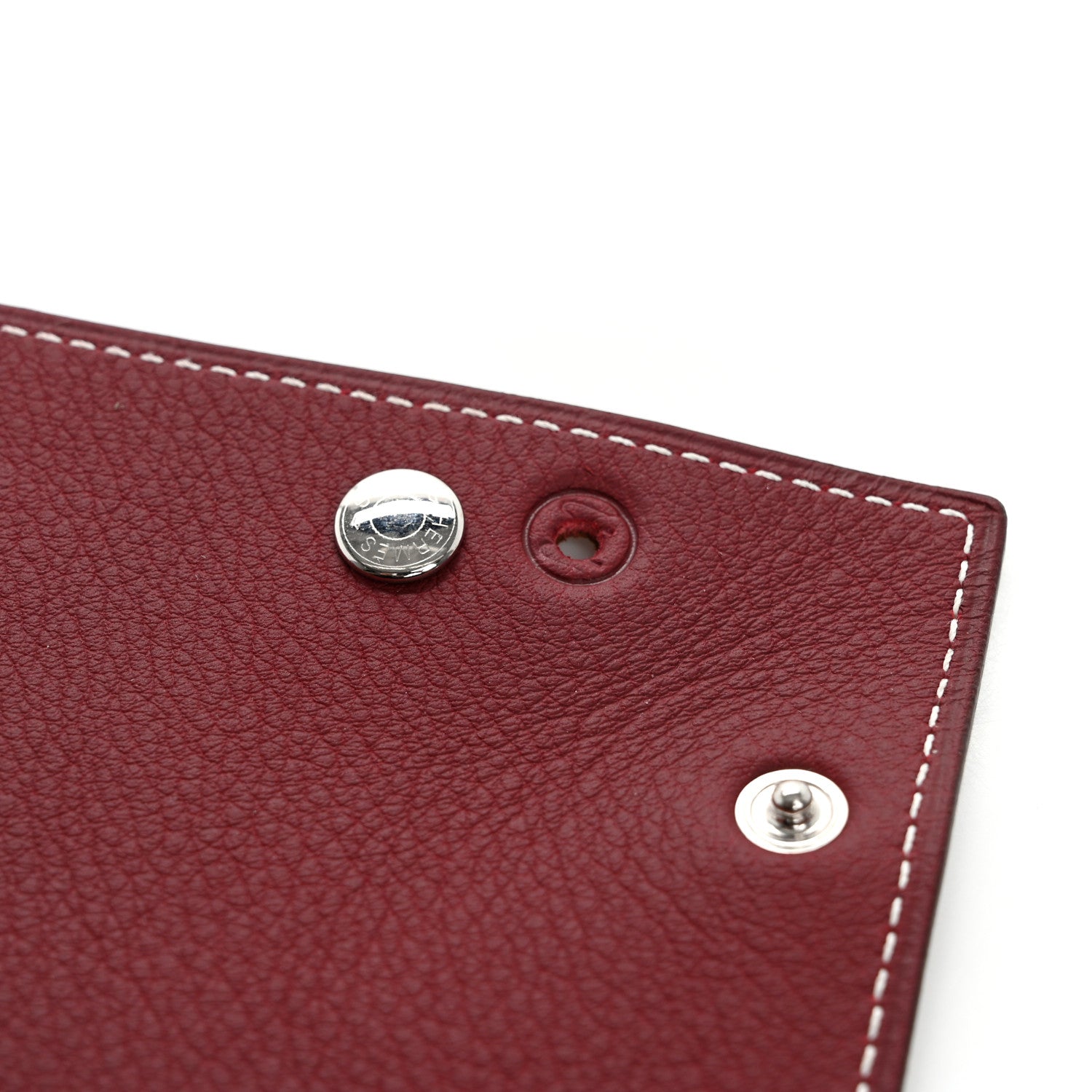 Hermes Taurillon Clemence Mises et Relances Change Tray Rouge H Fauve 8 of 9