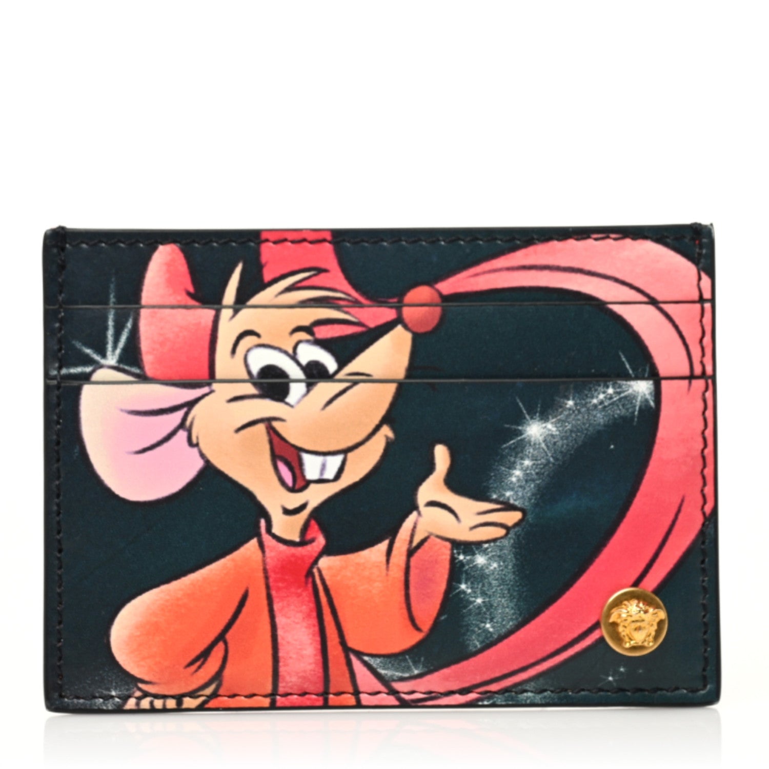 Versace X DISNEY Nappa Cinderella Print Card Holder Red Multicolor 1 of 7