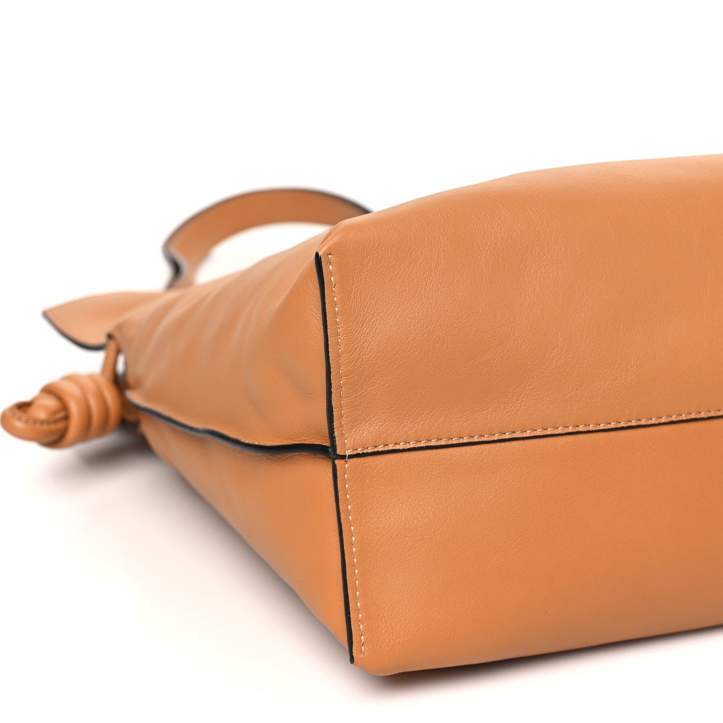 Calfskin Large Flamenco Knot Bag Warm Desert