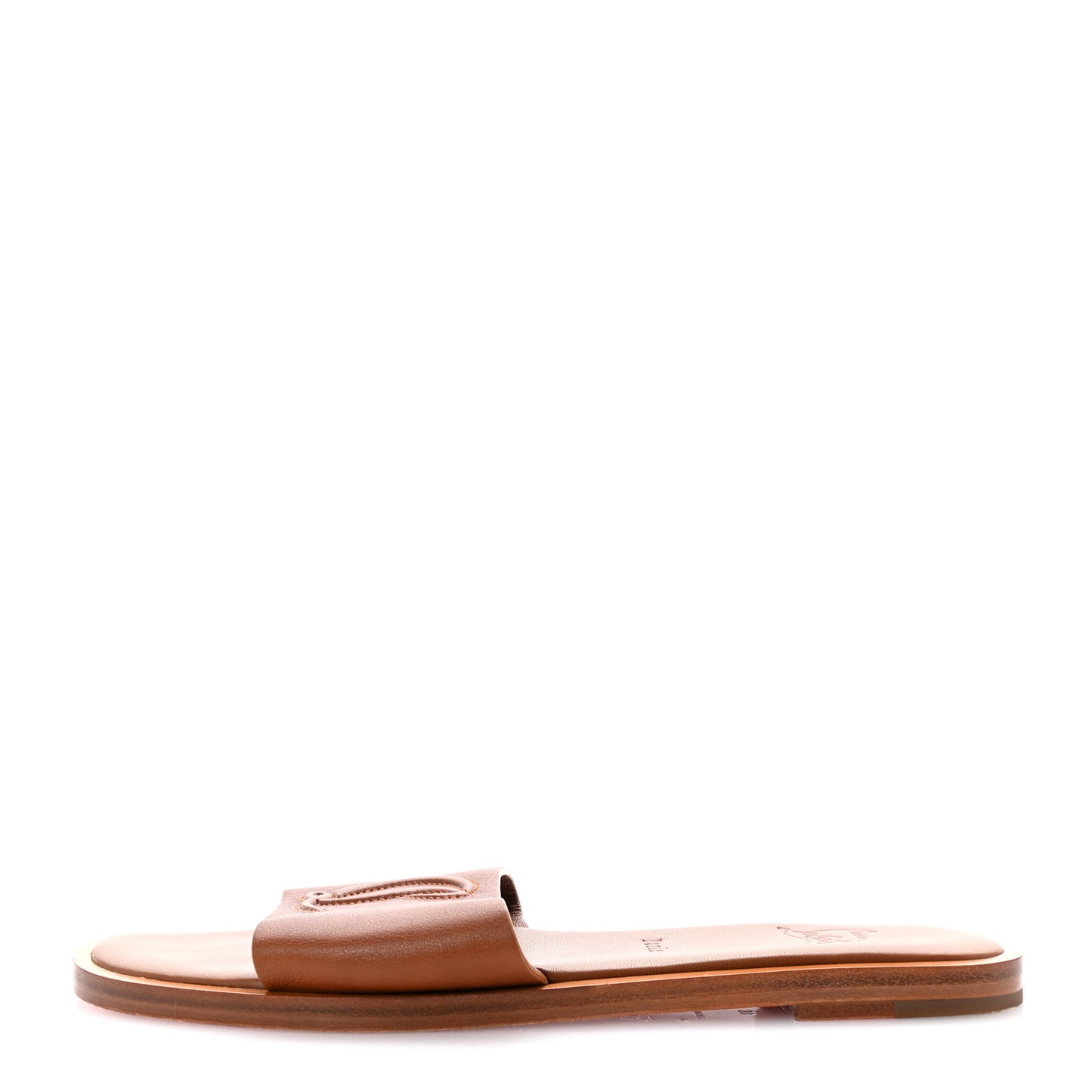Calfskin Mule Flat Slides 39 Cuoio