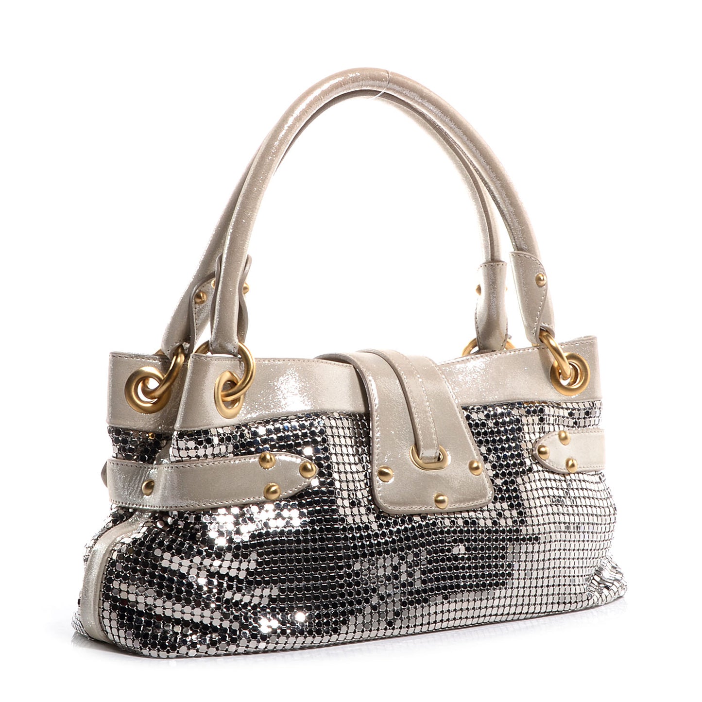 Mesh Tessa Tote Silver