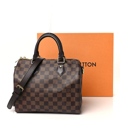 Louis Vuitton Damier Ebene Speedy Bandouliere 25 10 of 10