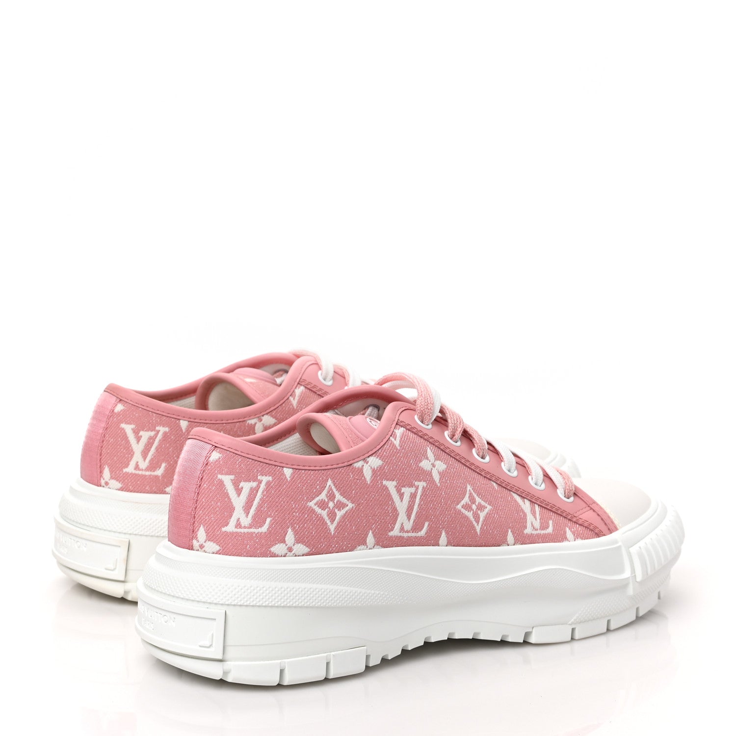 Louis Vuitton Denim Monogram Squad Sneakers 41 Pink 4 of 8