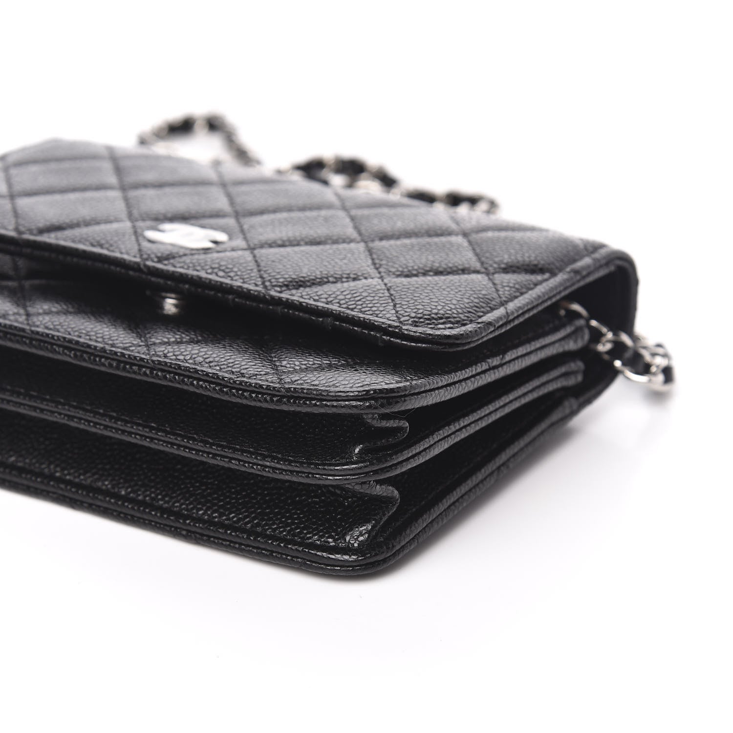 Chanel Caviar Quilted Mini Wallet On Chain WOC Black 9 of 11