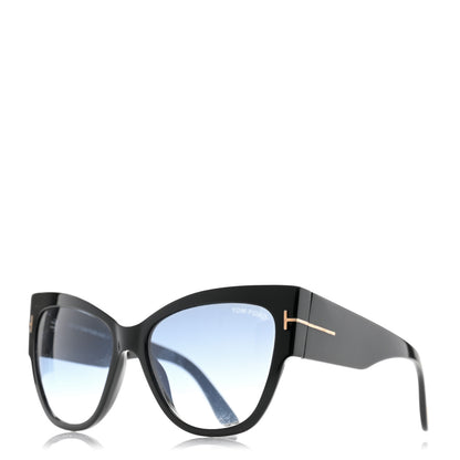 Tom Ford Acetate Anoushka Cat Eye Sunglasses TF371 Black 1 of 7