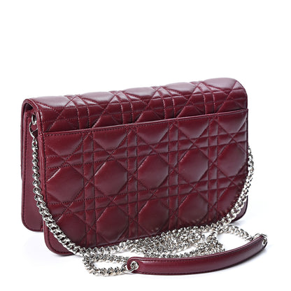 Christian Dior Lambskin Cannage Miss Dior Promenade Pouch Plum 2 of 8