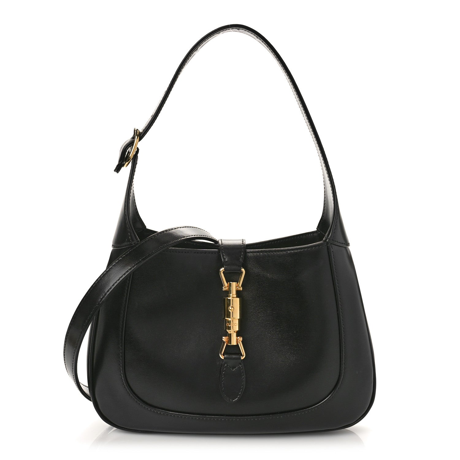 Gucci Boarded Dyana Lux Calfskin Small Jackie 1961 Hobo Black 1 of 8