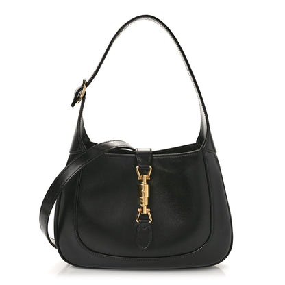 Gucci Boarded Dyana Lux Calfskin Small Jackie 1961 Hobo Black 1 of 8