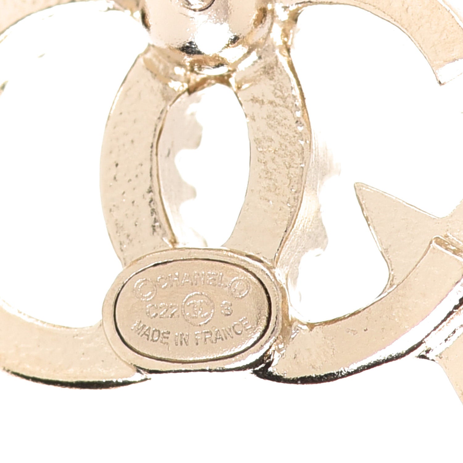 Chanel Crystal CC Starfall Earrings Gold 4 of 4