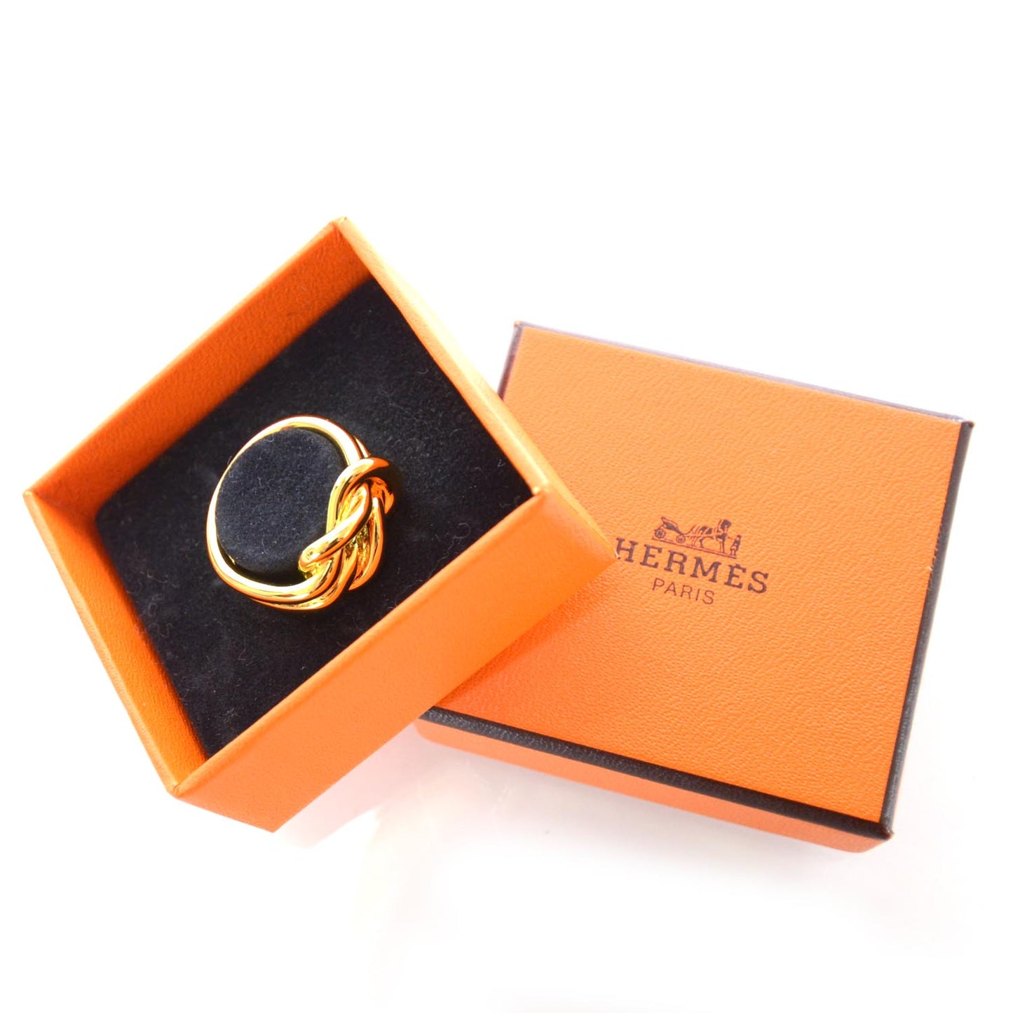Knot Scarf Ring Gold
