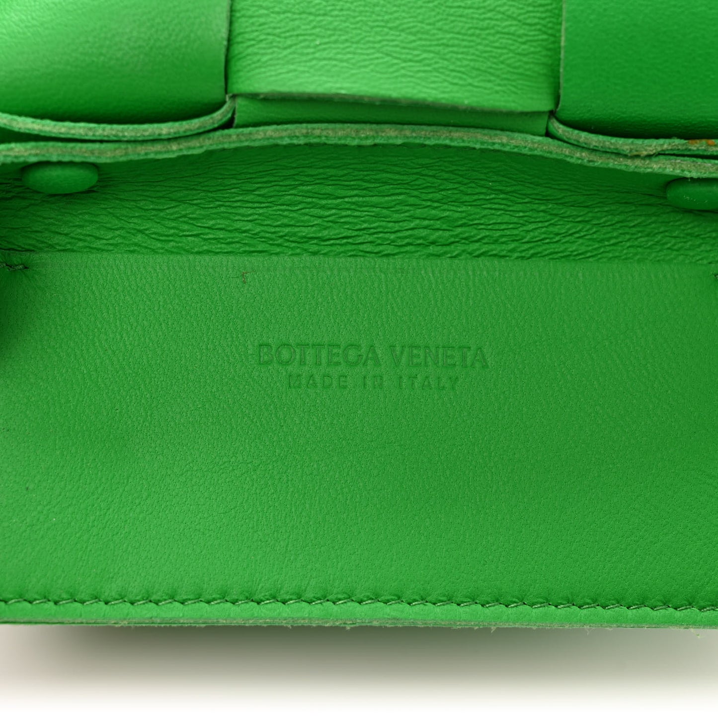 Lambskin Maxi Intrecciato Extra Mini Cassette Crossbody Bag Parakeet