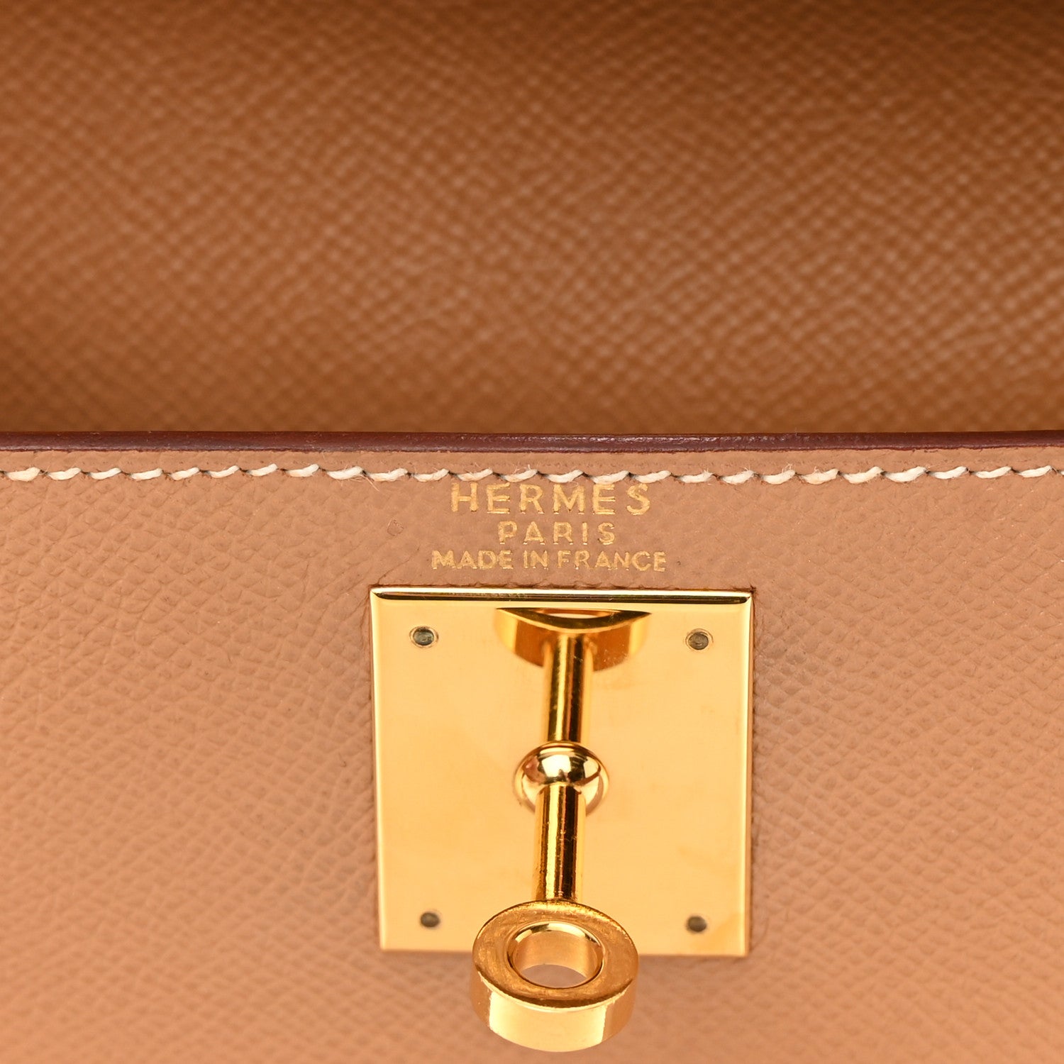 Hermes Courchevel Kelly Retourne 28 Naturelle 6 of 19