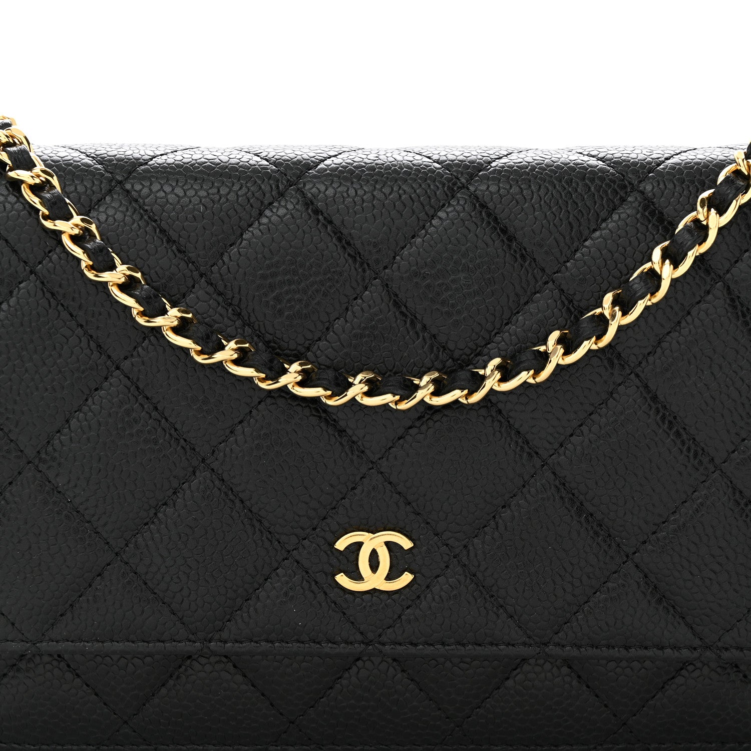 Chanel Caviar Quilted Wallet On Chain WOC Black 9 of 13