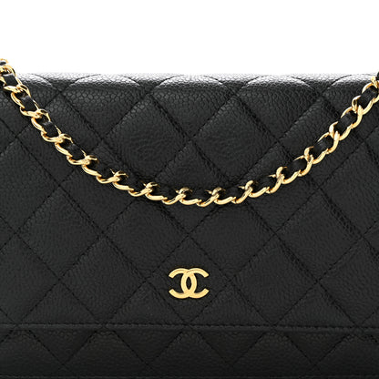 Chanel Caviar Quilted Wallet On Chain WOC Black 9 of 13