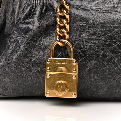 Miu Miu Vitello Lux Zip Tote Black 8 of 15