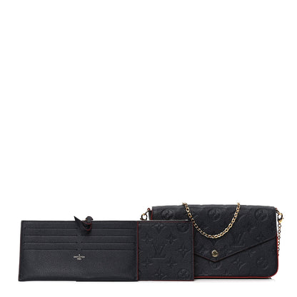 Louis Vuitton Empreinte Pochette Felicie Chain Wallet Marine Rouge 1 of 5