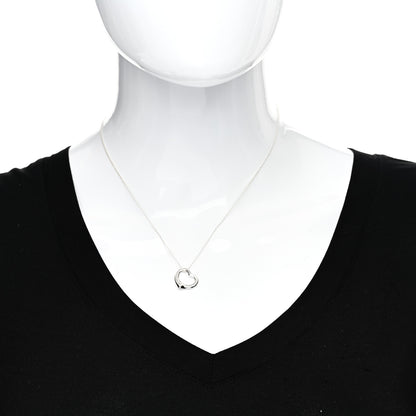 Tiffany Sterling Silver 16mm Elsa Peretti Open Heart Pendant Necklace 2 of 6
