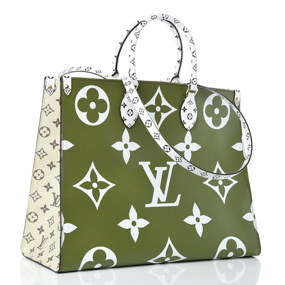 Louis Vuitton Monogram Giant Onthego GM Kaki Beige 3 of 11