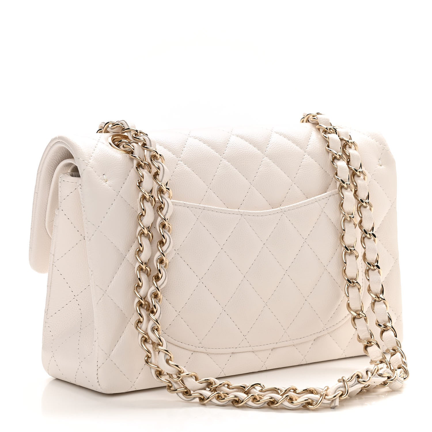 Chanel Caviar Quilted Small Double Flap Ivory 2 of 9