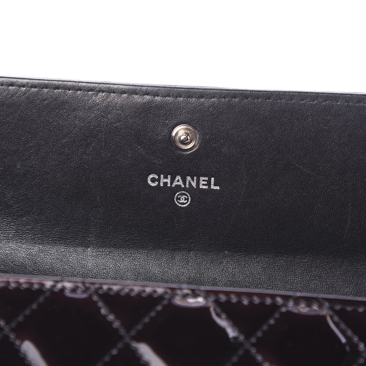 Chanel Patent Calfskin Quilted Boy Flap Wallet Burgundy 5 of 12
