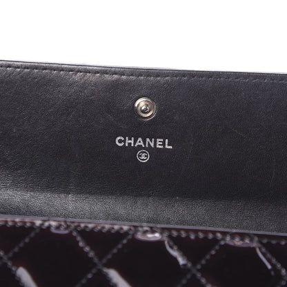 Chanel Patent Calfskin Quilted Boy Flap Wallet Burgundy 5 of 12