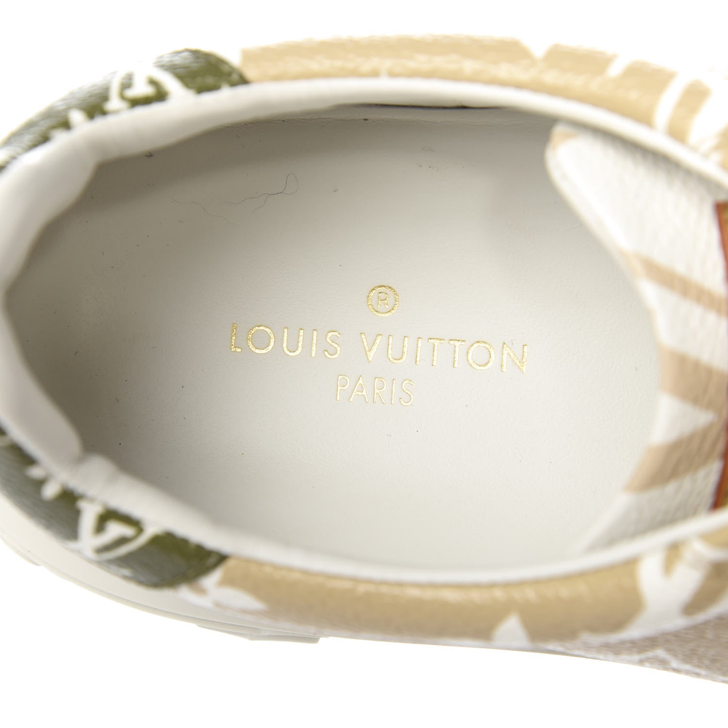 Louis Vuitton Monogram Giant Time Out Sneakers 41 Kaki White Beige 7 of 14