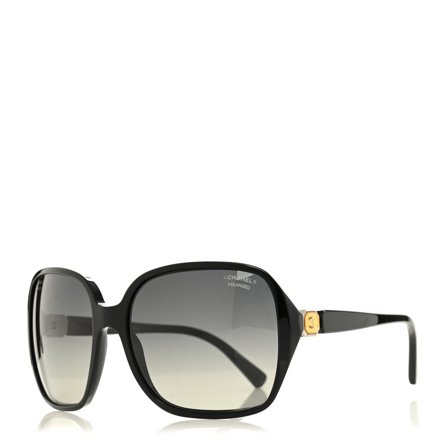 Chanel Acetate Square CC Sunglasses 5284 Black 1 of 8