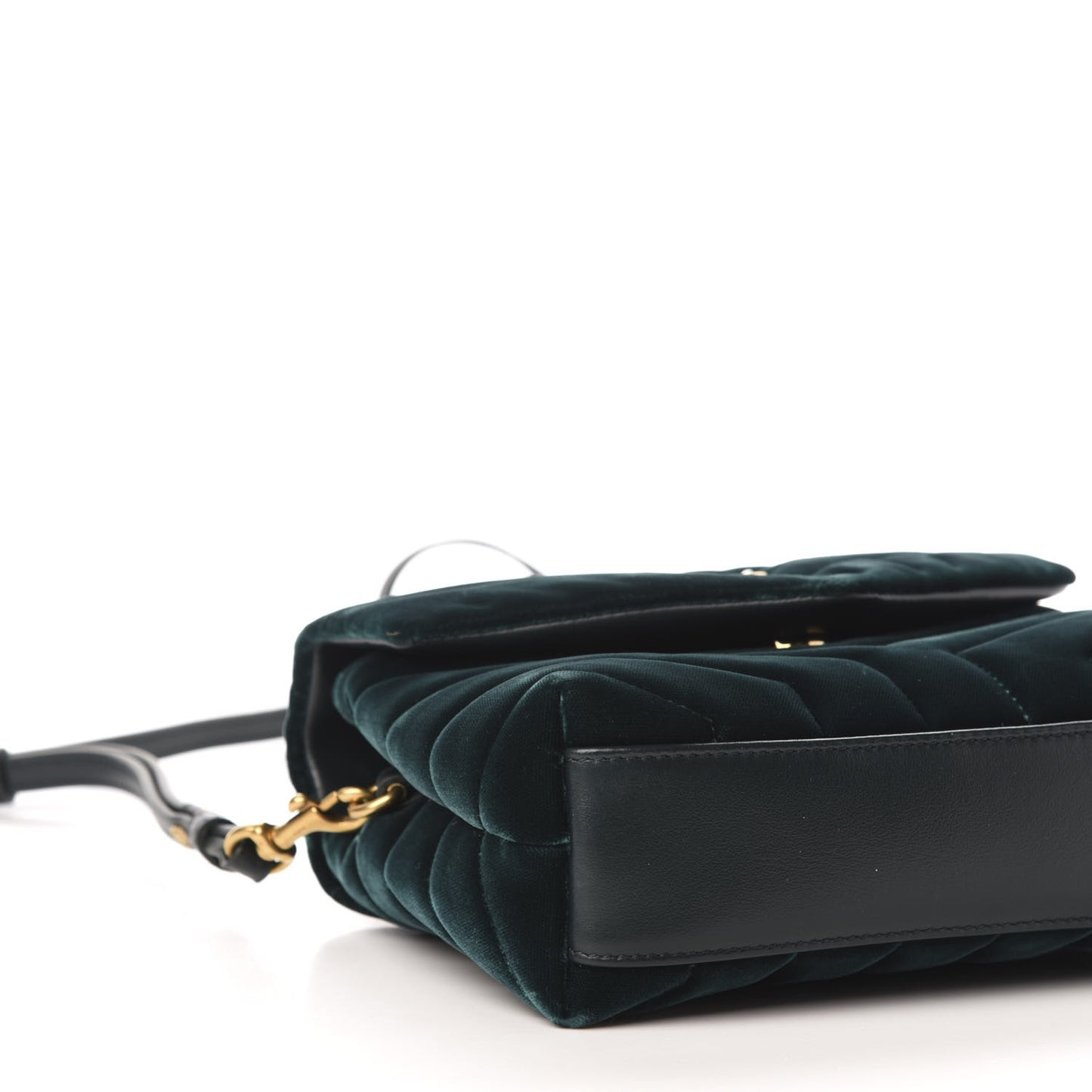 Velvet Y Quilted Monogram Toy Loulou Chain Satchel Malachite