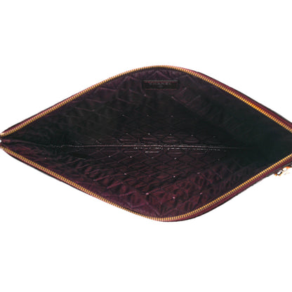 Chanel Patent Bi-Quilted Large Cosmetic Case Dark Red 4 of 8