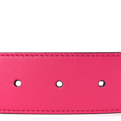 Gucci Plutone Calfskin 37mm GG Marmont Reversible Belt 95 38 Fuschia Pink 5 of 8