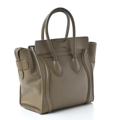 Celine Smooth Calfskin Micro Luggage Khaki 3 of 11