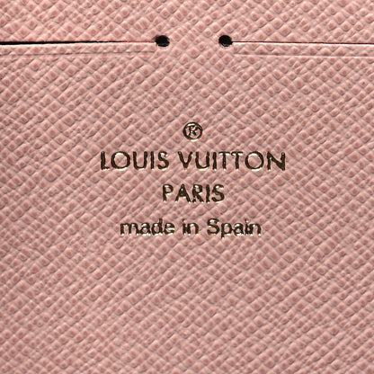 Louis Vuitton Damier Ebene Clemence Wallet Rose Ballerine 6 of 6