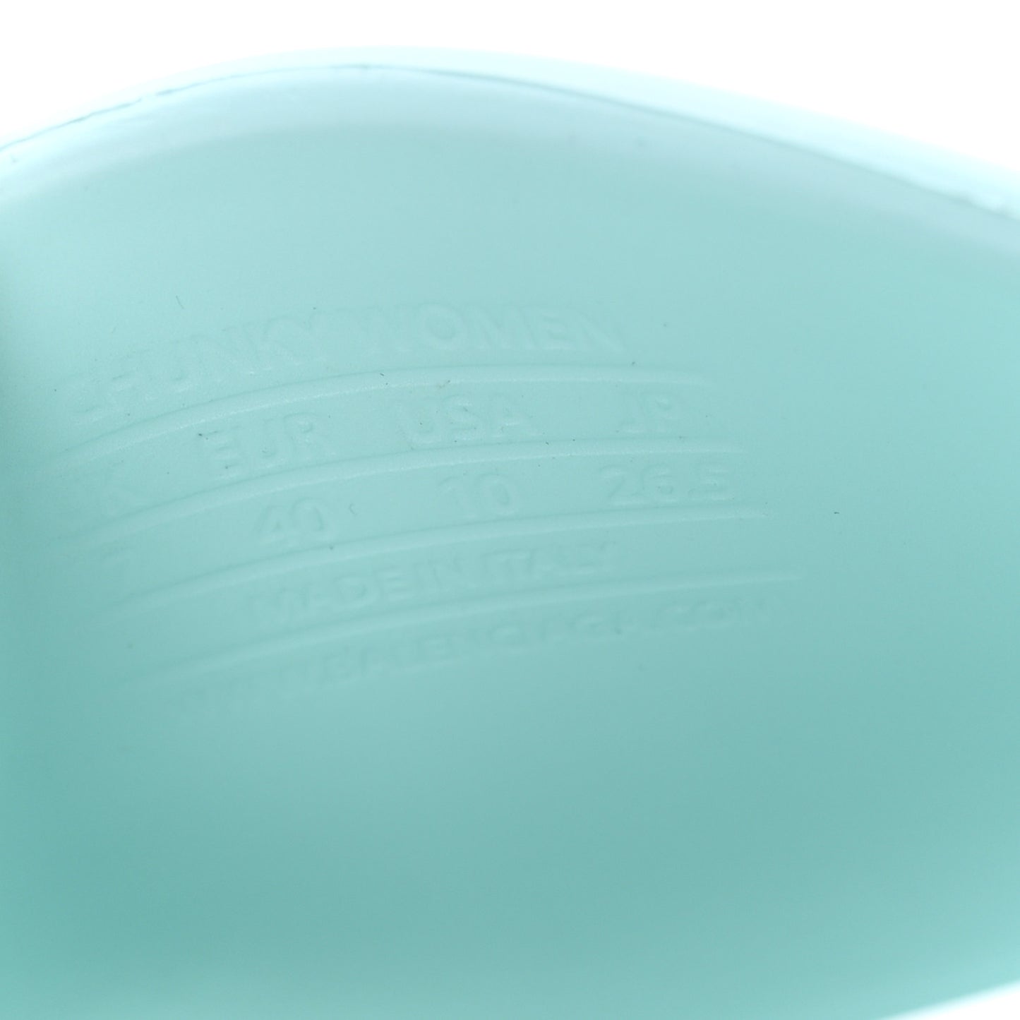 Rubber Womens Chunky Slide Sandals 40 Green Aqua