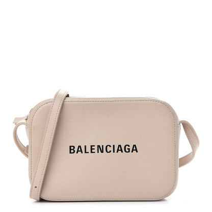 Balenciaga Calfskin Logo XS Everyday Camera Bag Light Beige Black 1 of 13
