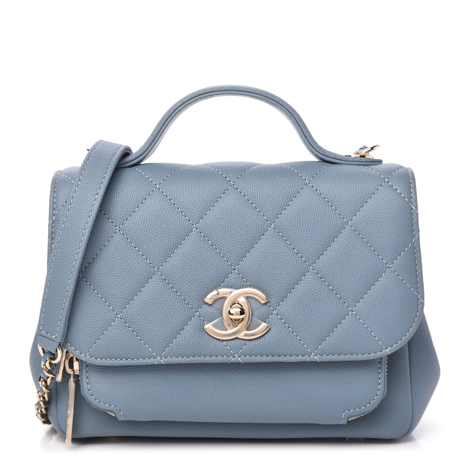Chanel Caviar Quilted Mini Business Affinity Flap Light Blue 1 of 12
