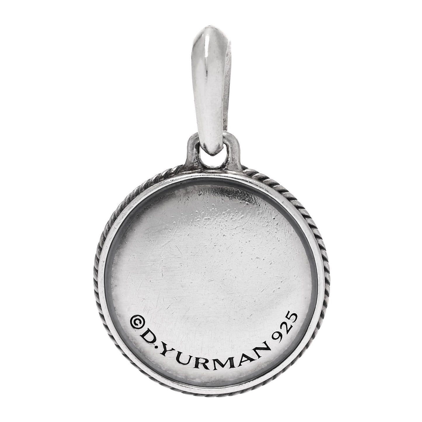 Sterling Silver Black Diamond Maritime Compass Enhancer Pendant