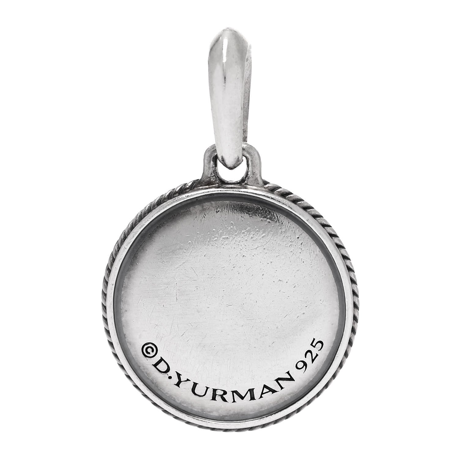David Yurman Sterling Silver Black Diamond Maritime Compass Enhancer Pendant 3 of 4