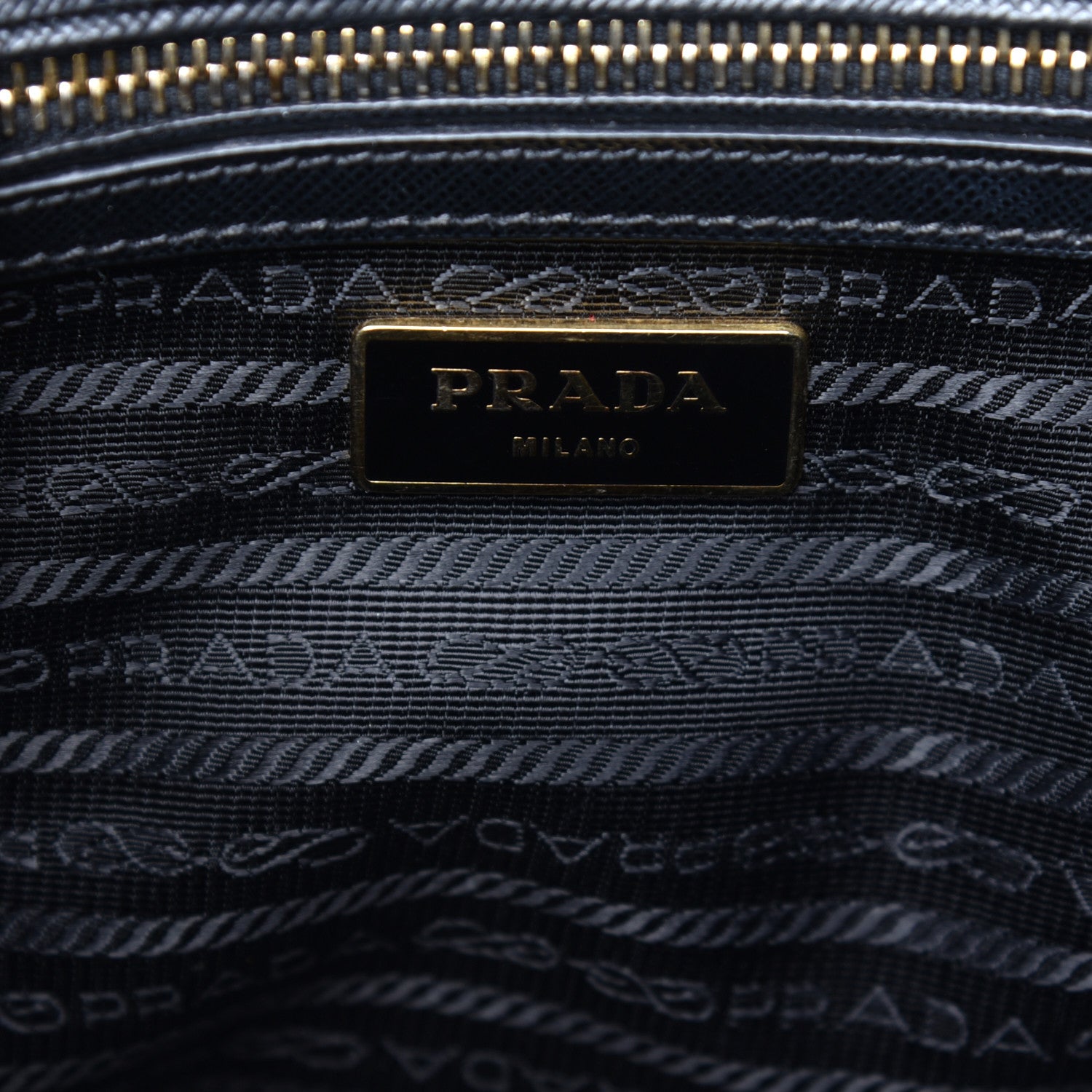 Prada Saffiano Small Galleria Double Zip Tote Black 6 of 9