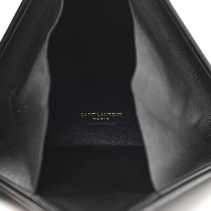 Saint Laurent Lambskin Pyramid Clutch Black 5 of 9
