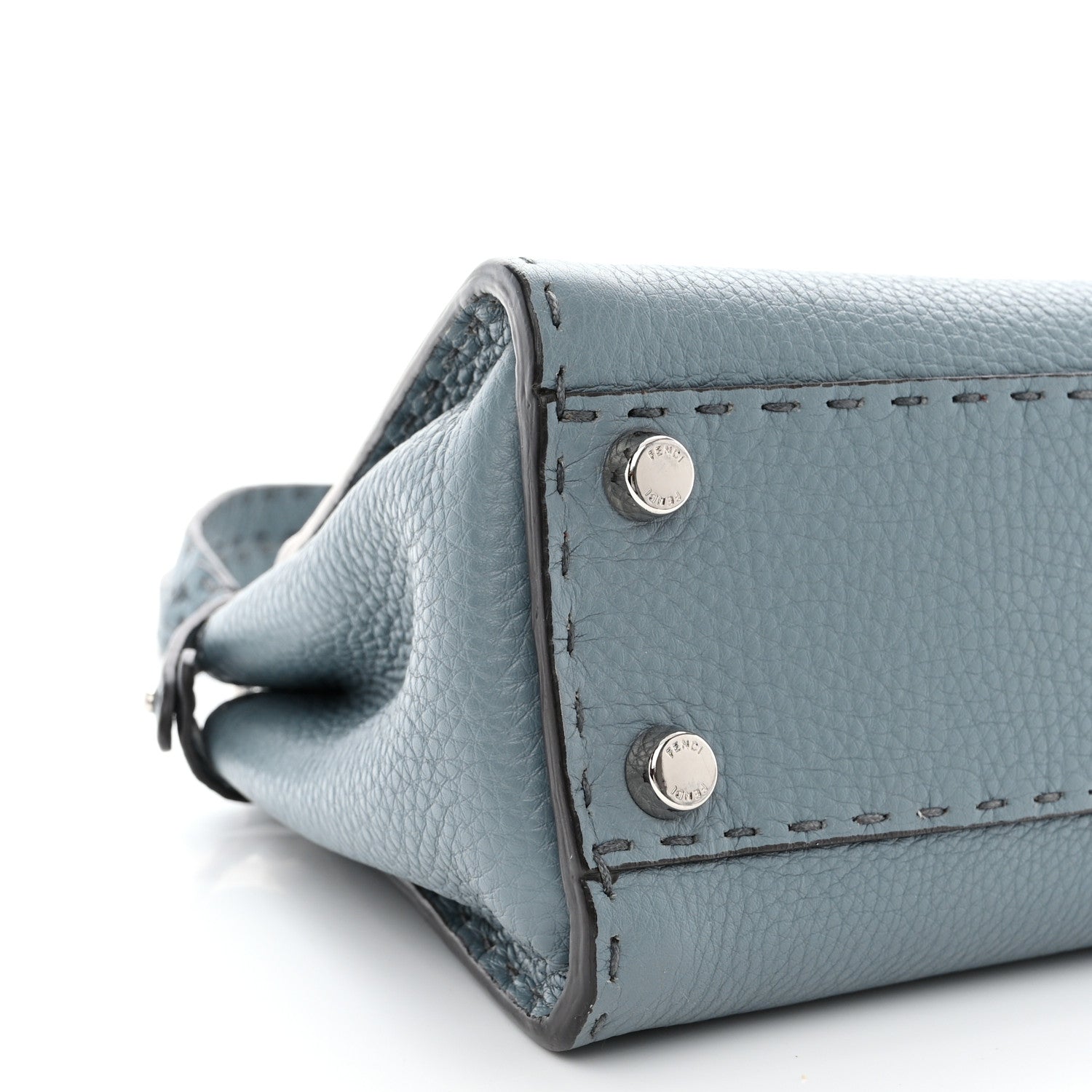 Fendi Cuoio Romano Selleria Bi-Color Mini Peekaboo Iconic Satchel Nube Bordeaux 10 of 11