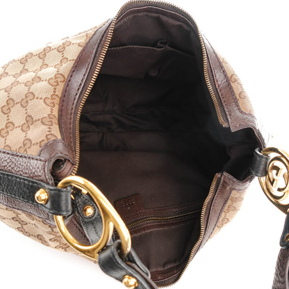 Gucci Monogram Medium Interlocking Hobo Dark Brown 5 of 7