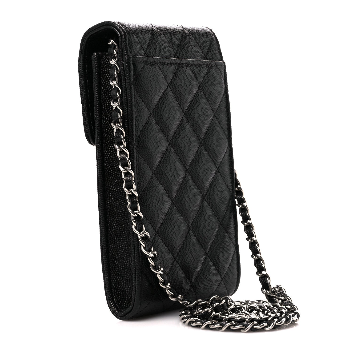 Chanel Caviar Quilted Classic Phone Holder Black 3 of 12
