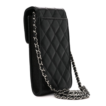 Chanel Caviar Quilted Classic Phone Holder Black 3 of 12