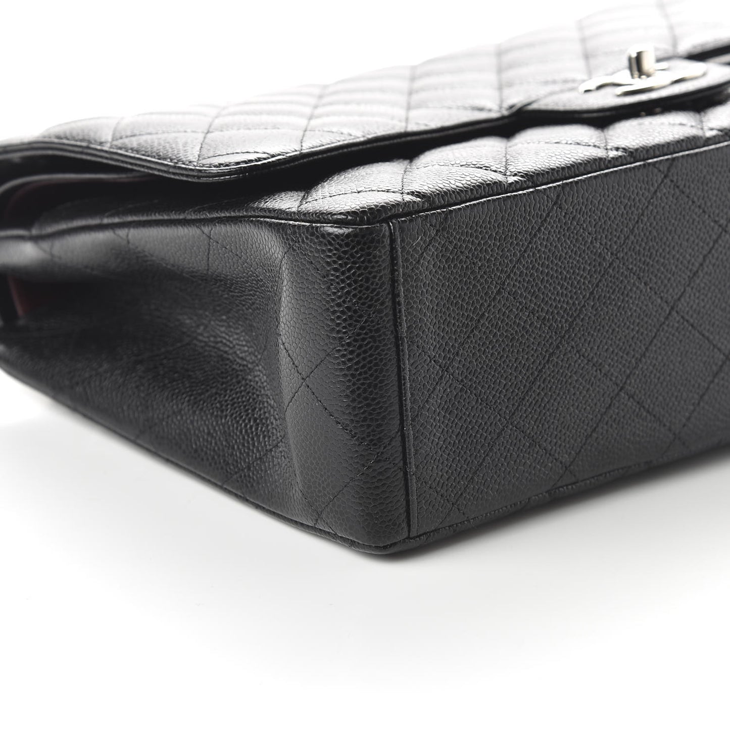 Caviar Quilted Maxi Double Flap Black